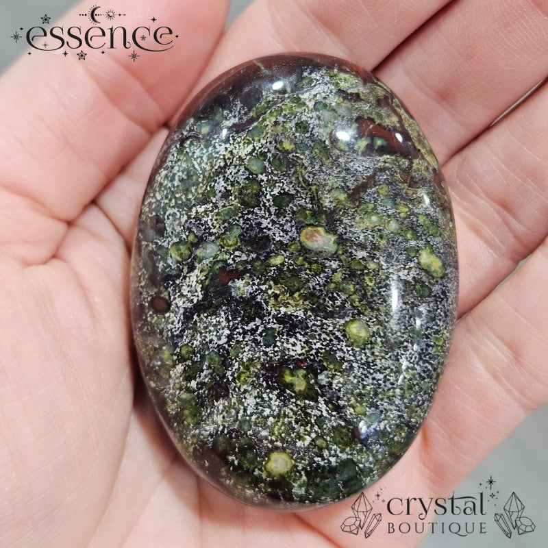 Dragon Blood Jasper Palm Stone (large)