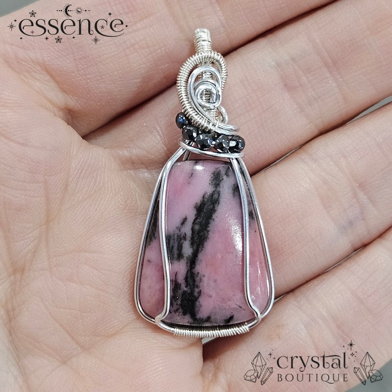 Rhodonite Wire Wrapped Pendants