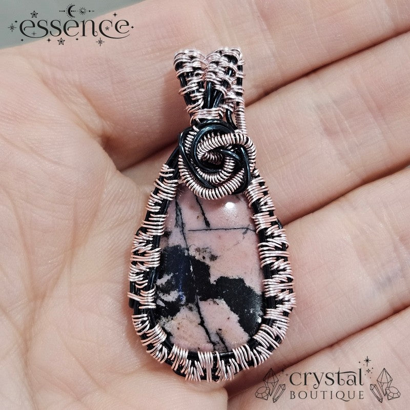 Rhodonite Wire Wrapped Pendants