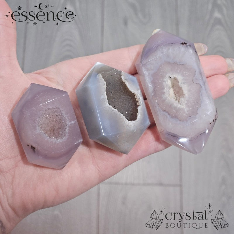 Agate Druzy Double point free forms