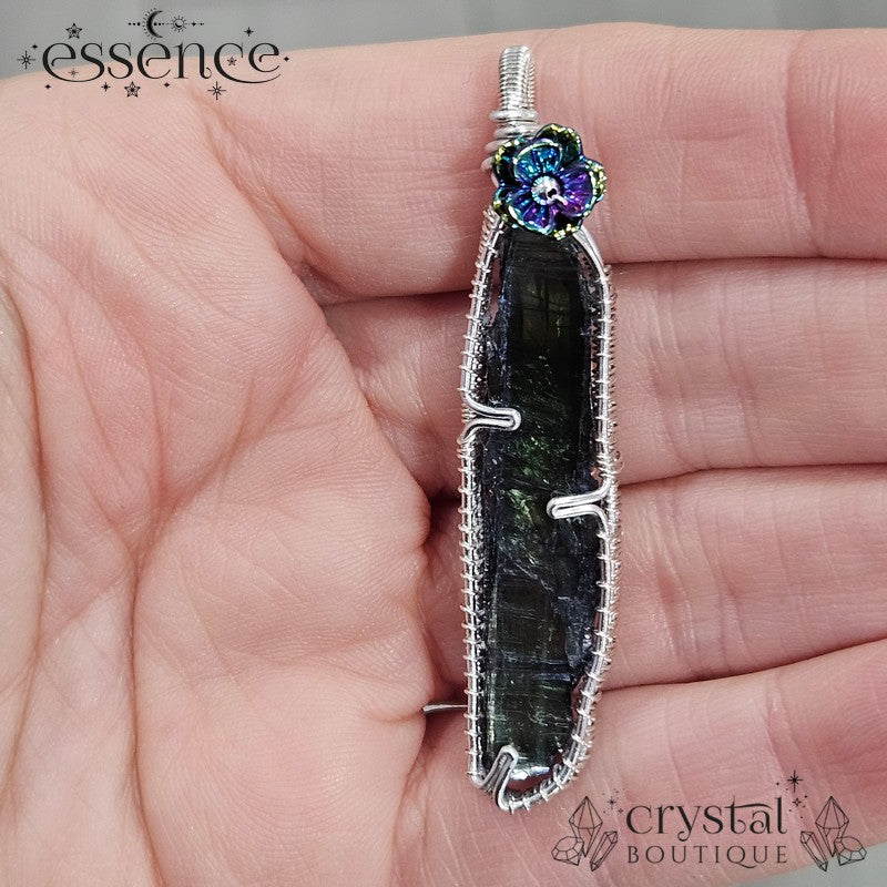 Vivianite Wire Wrapped Pendants