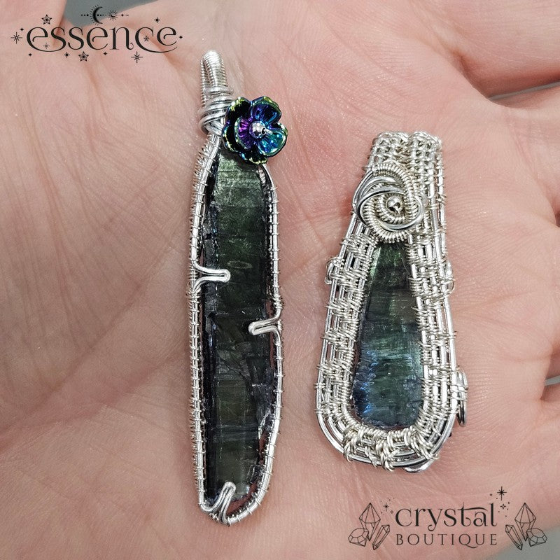Vivianite Wire Wrapped Pendants
