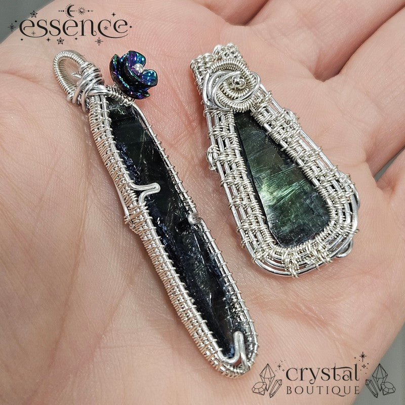 Vivianite Wire Wrapped Pendants