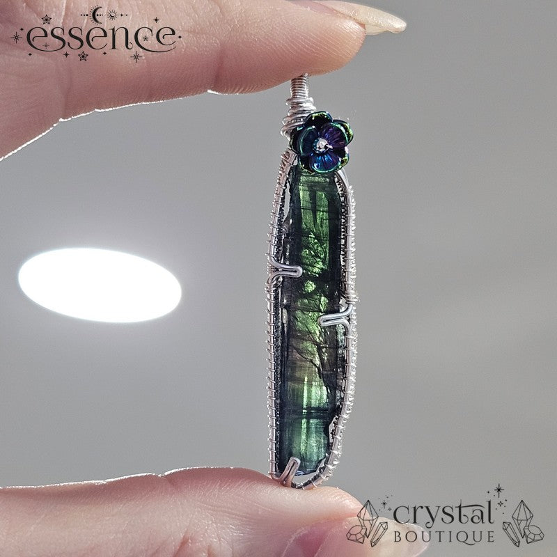 Vivianite Wire Wrapped Pendants