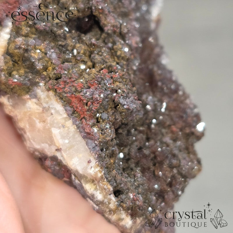 Red Manganese with Calcite