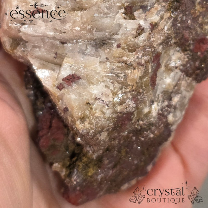 Red Manganese with Calcite