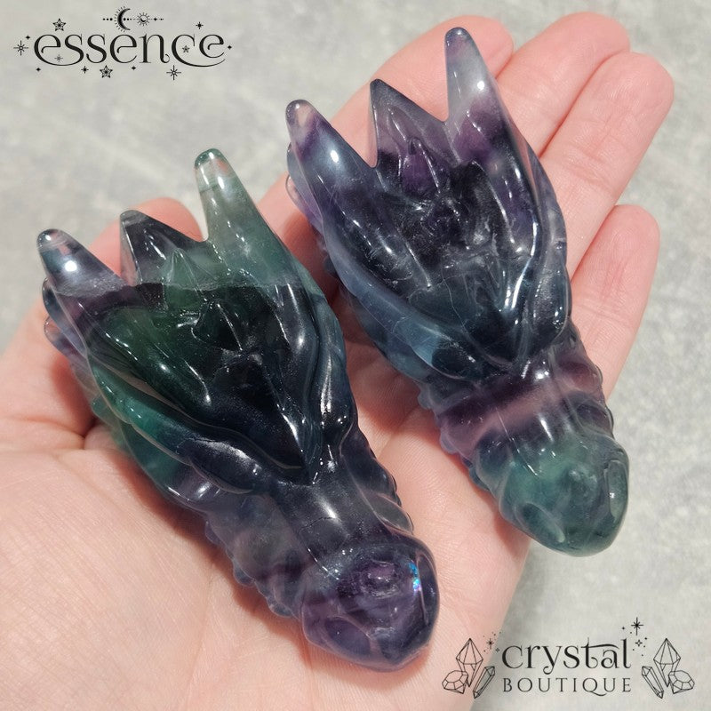 Fluorite Dragon Heads