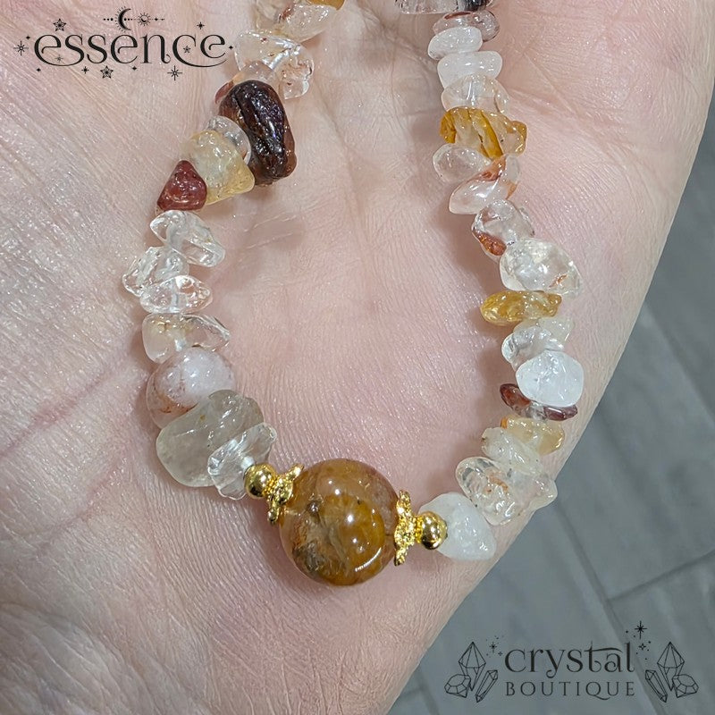 Golden Healer Quartz Phone Chain