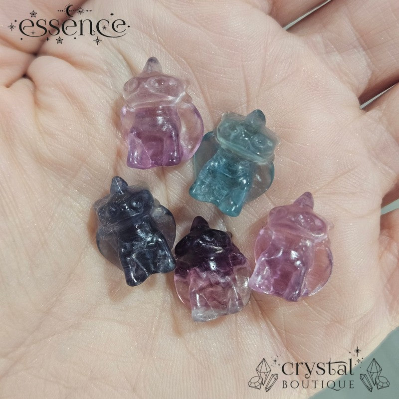 Mini Fluorite Toothless Carving