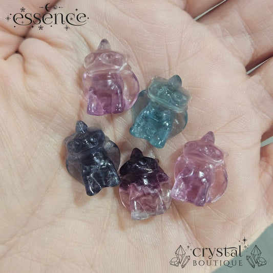 Mini Fluorite Toothless Carving