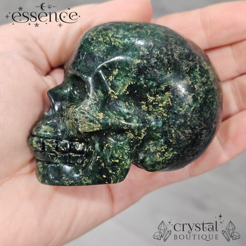 African Emerald Jasper Skull