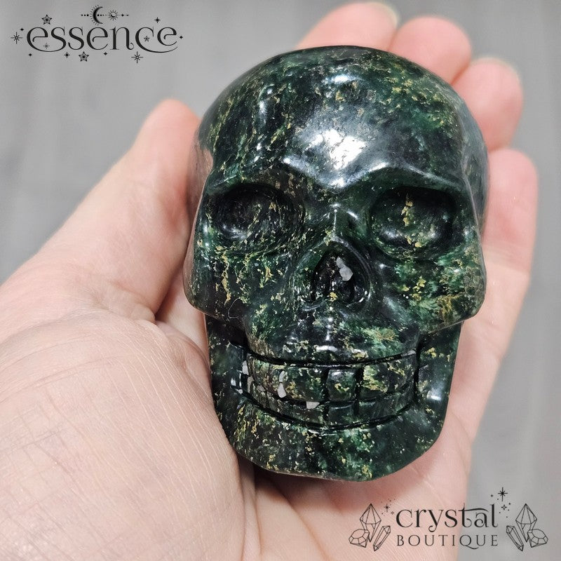 African Emerald Jasper Skull