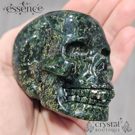 African Emerald Jasper Skull