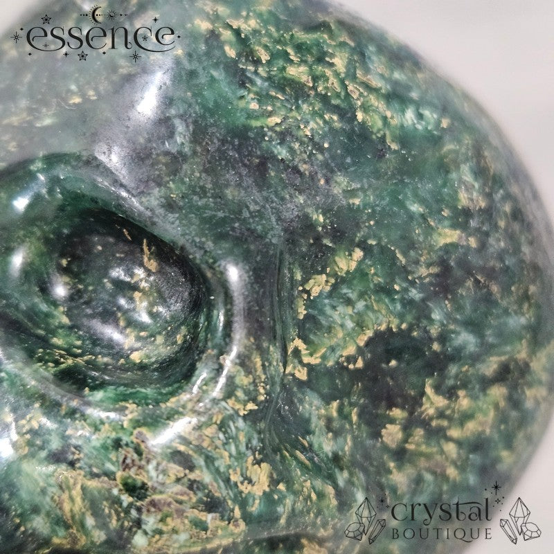 African Emerald Jasper Skull
