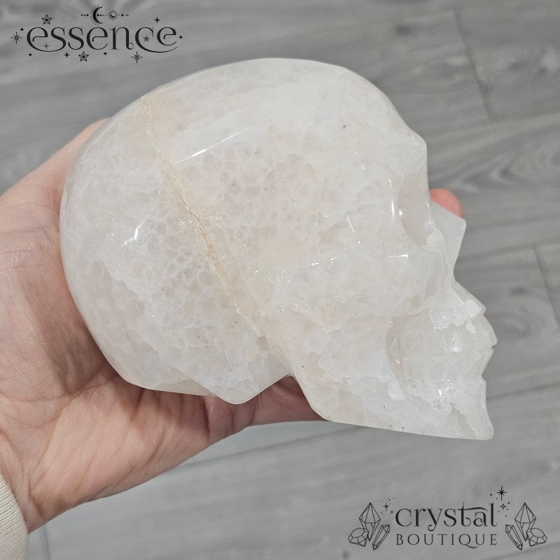 Druzy Quartz Skull – 1064g