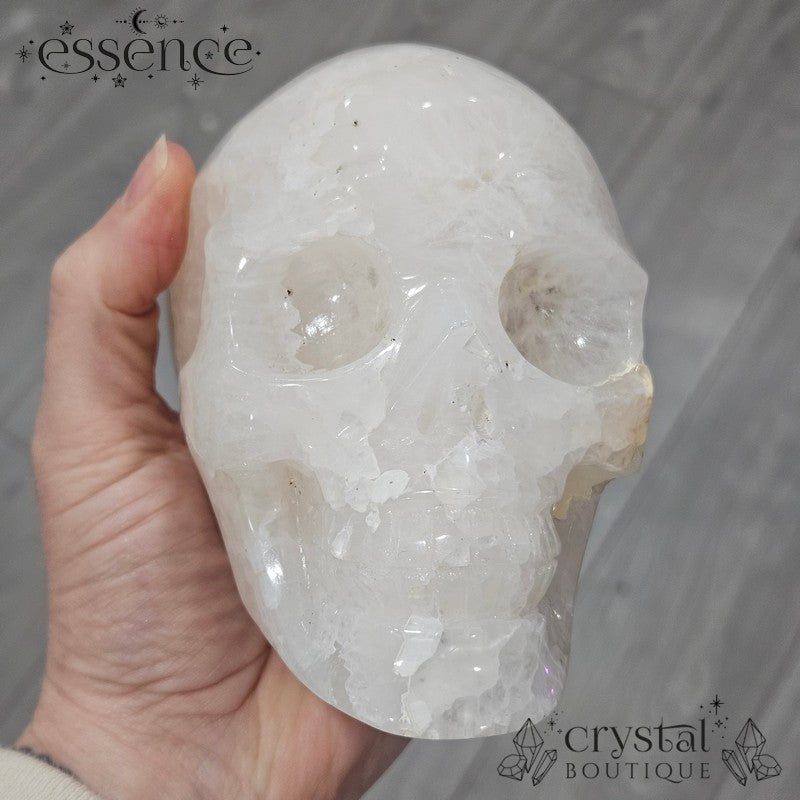 Druzy Quartz Skull – 1064g