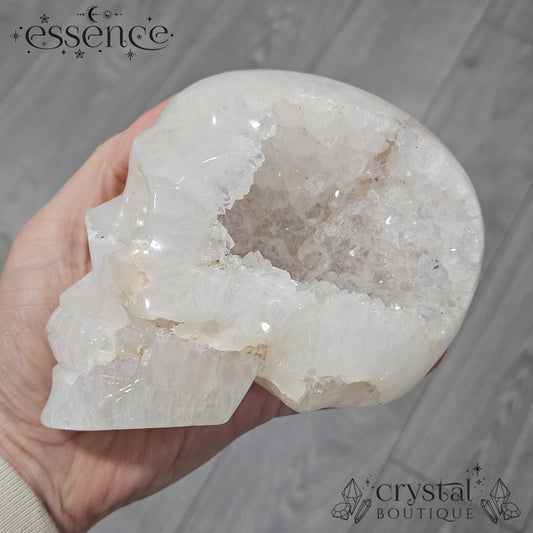 Druzy Quartz Skull – 1064g