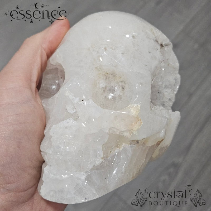 Druzy Quartz Skull – 1064g