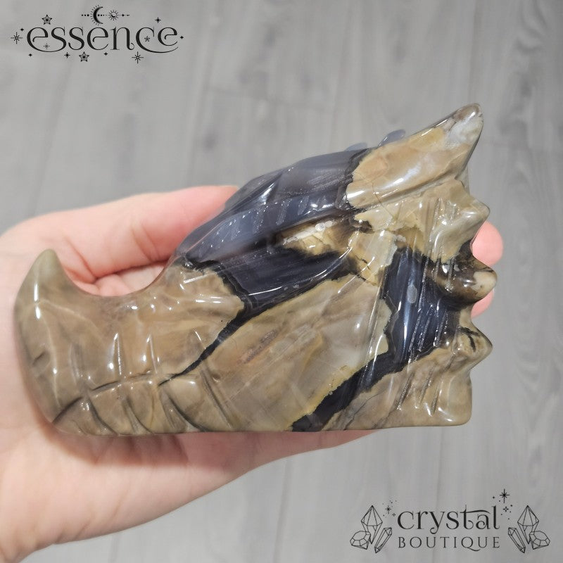 Volcano Agate Dragon Head
