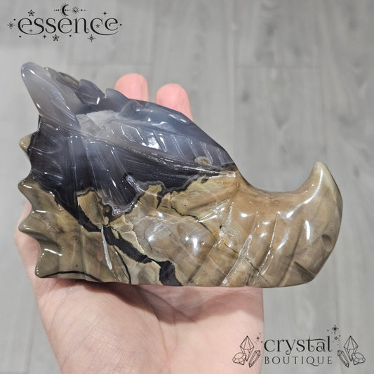 Volcano Agate Dragon Head