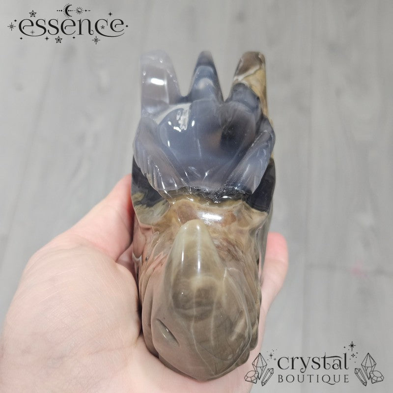 Volcano Agate Dragon Head