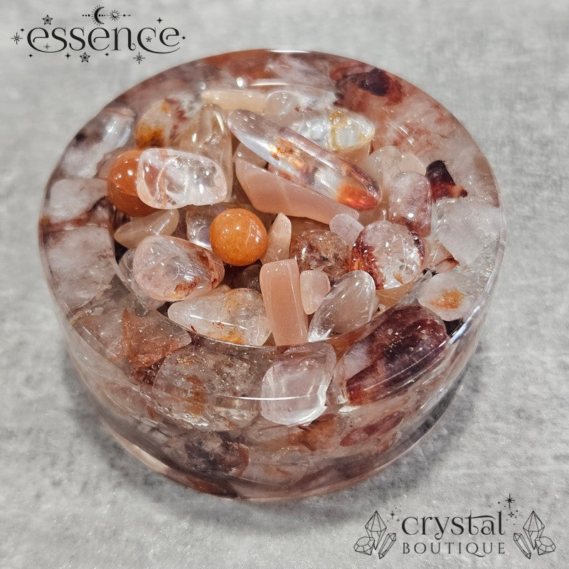 Crystal Chip resin Candle holder /bowls