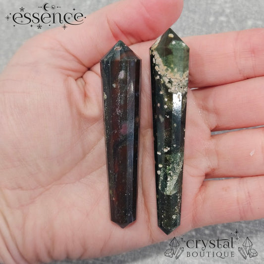 Bloodstone Double Terminated Points