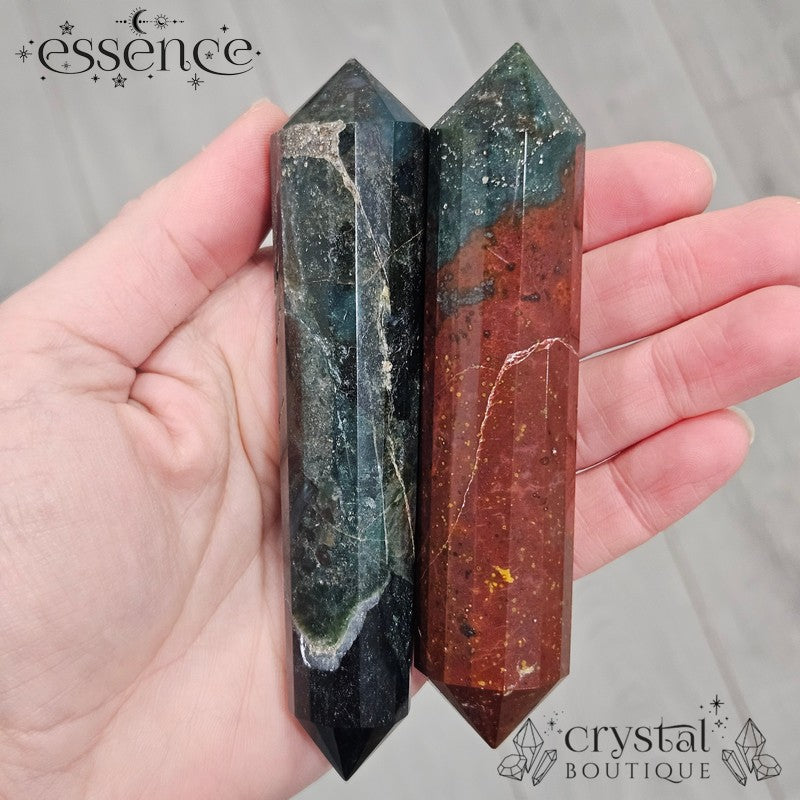 Bloodstone Double Terminated Points