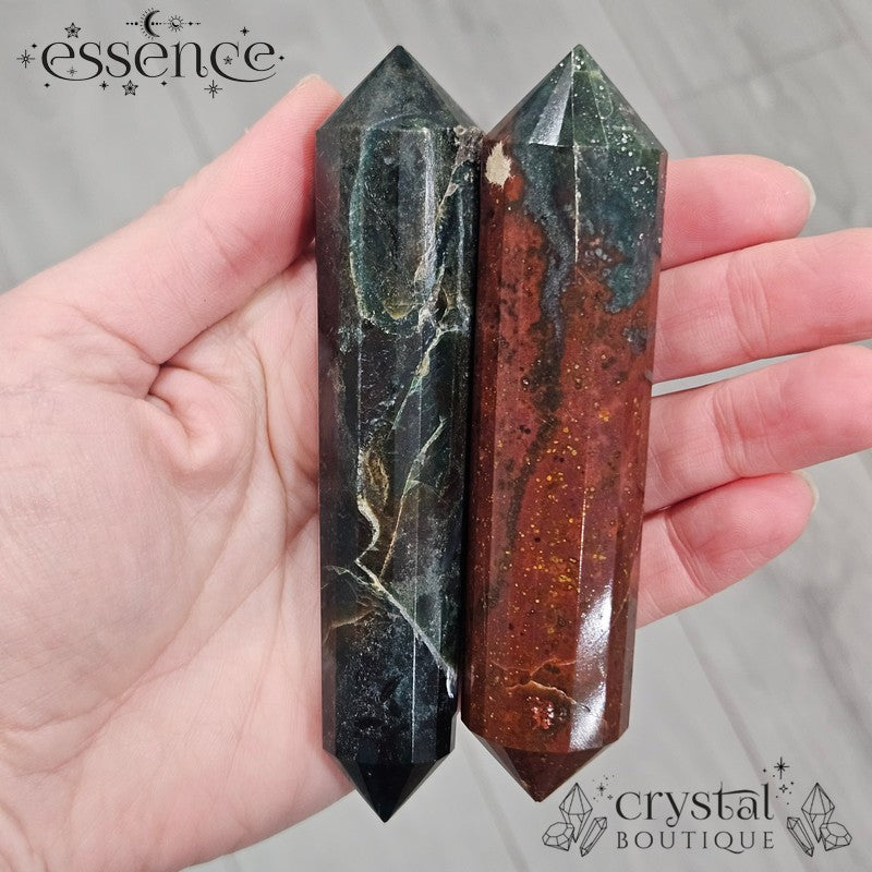 Bloodstone Double Terminated Points