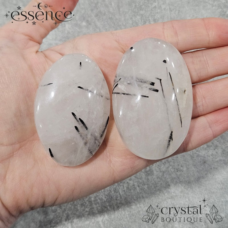 Tourmalated  Quartz Palm Stones