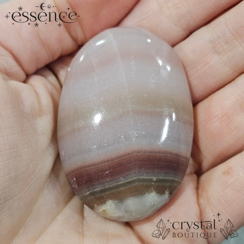 Banded Calcite Palm Stones