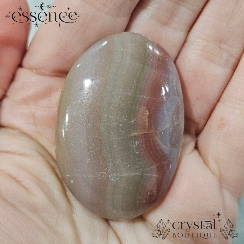Banded Calcite Palm Stones