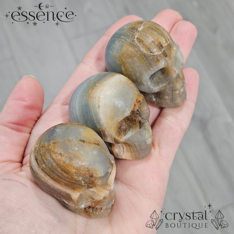 Blue Banded Calcite Skulls