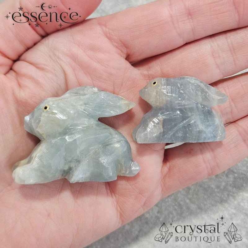 Blue Banded Calcite Animal carvings (Rabbit, dog, Whale)