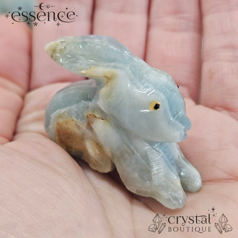 Blue Banded Calcite Animal carvings (Rabbit, dog, Whale)