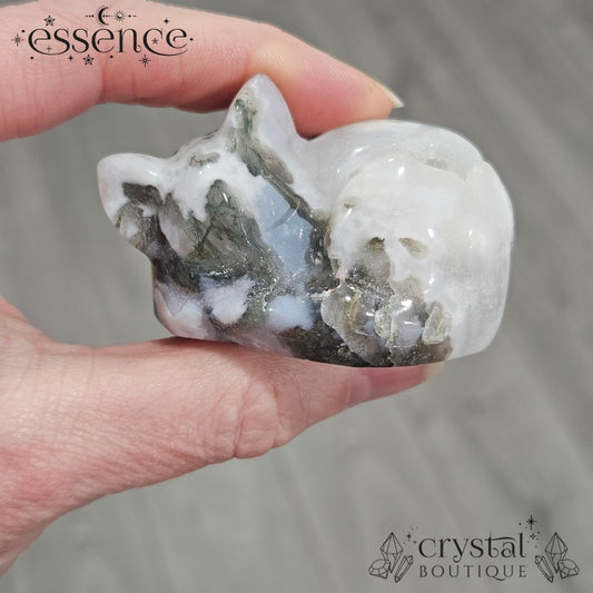 Moss Agate Sleeping Cats