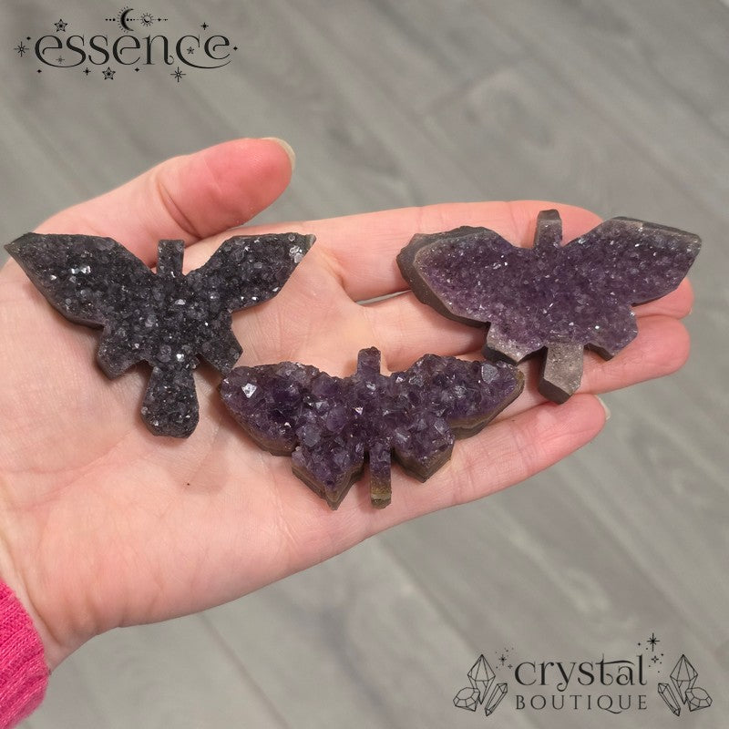 Amethyst Butterfly Carvings