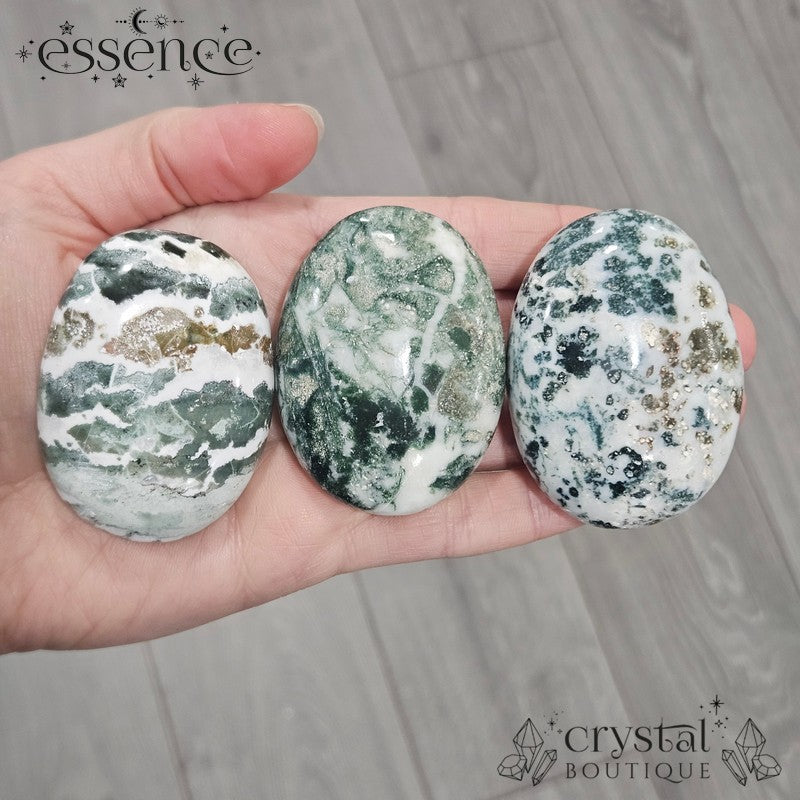 Moss Agate Palm Stone