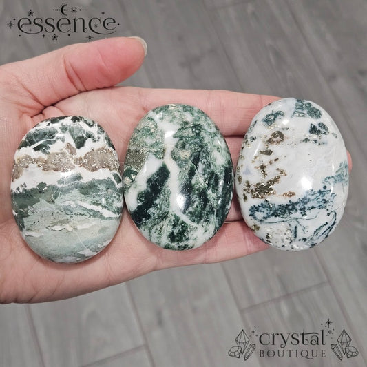 Moss Agate Palm Stone