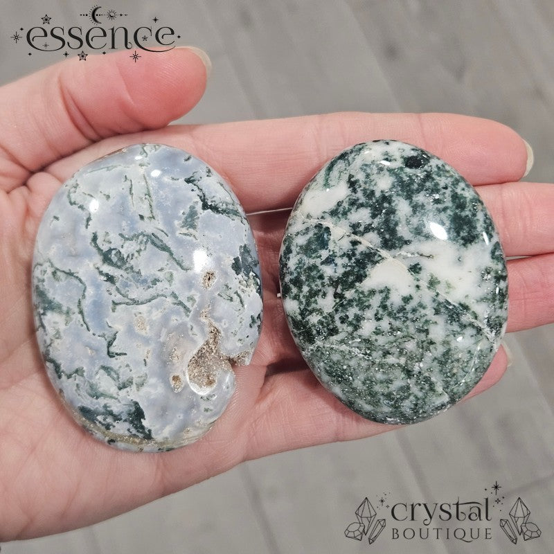 Moss Agate Palm Stone