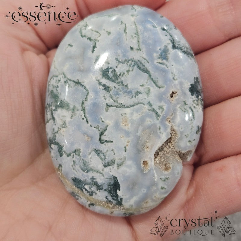 Moss Agate Palm Stone