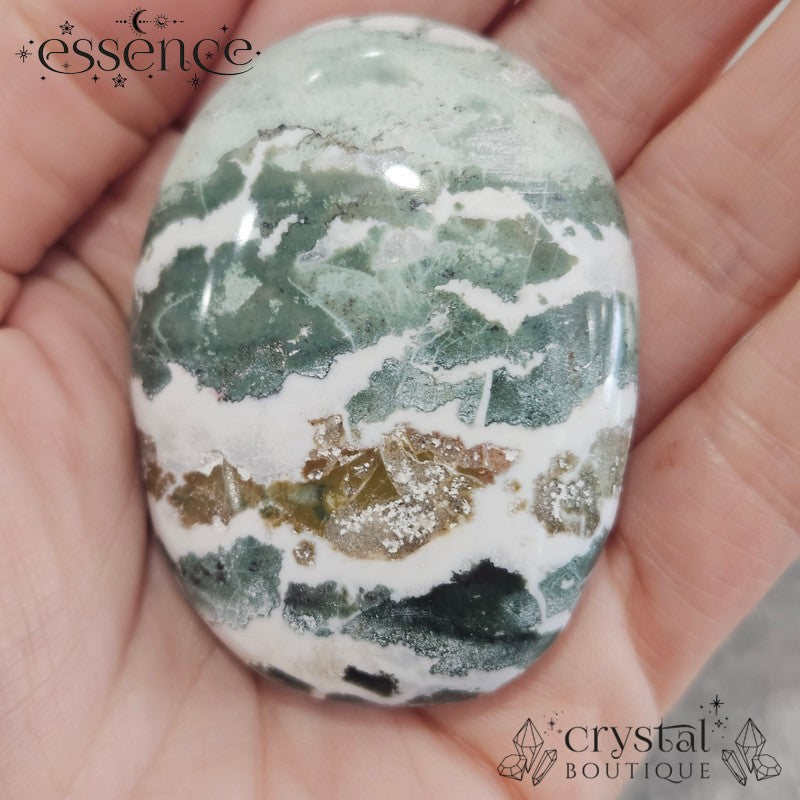 Moss Agate Palm Stone