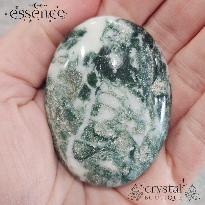 Moss Agate Palm Stone