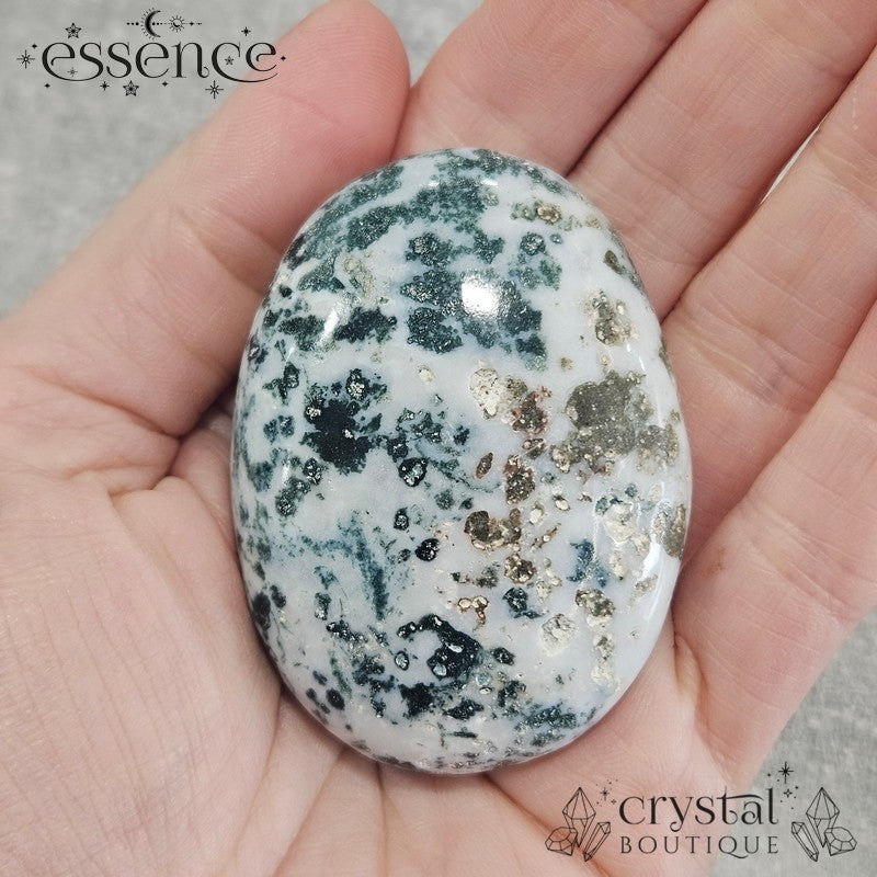 Moss Agate Palm Stone