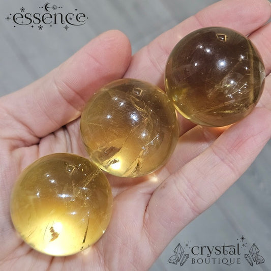 Golden Quartz Spheres