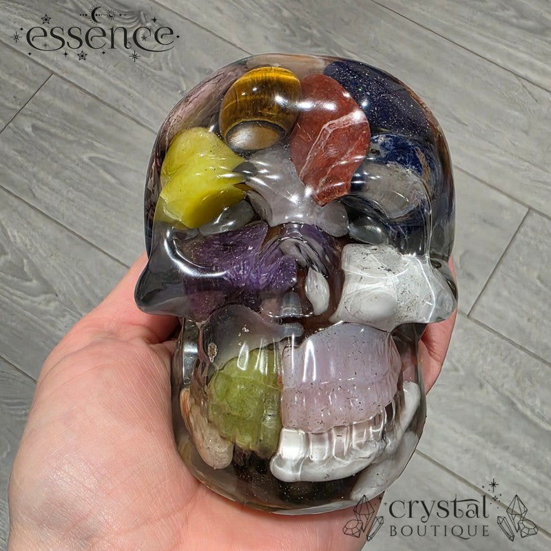 Large Resin Skull – Tumbled Stone