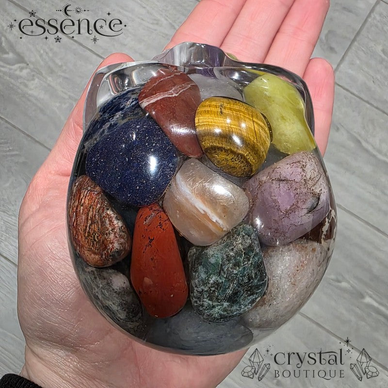 Large Resin Skull – Tumbled Stone