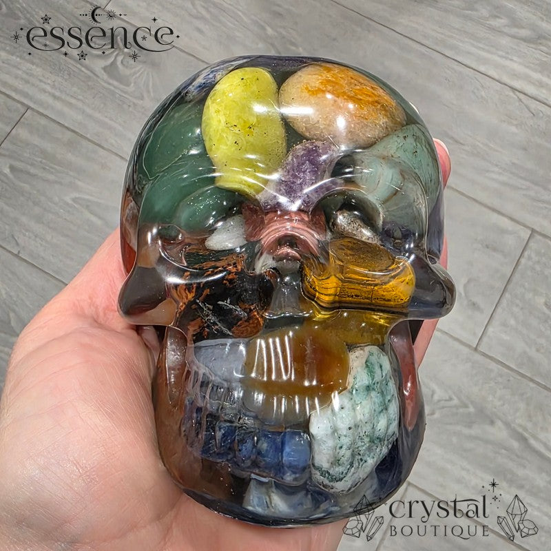 Large Resin Skull – Tumbled Stone