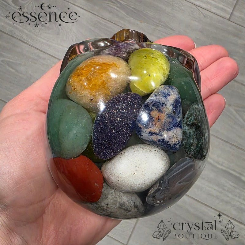 Large Resin Skull – Tumbled Stone