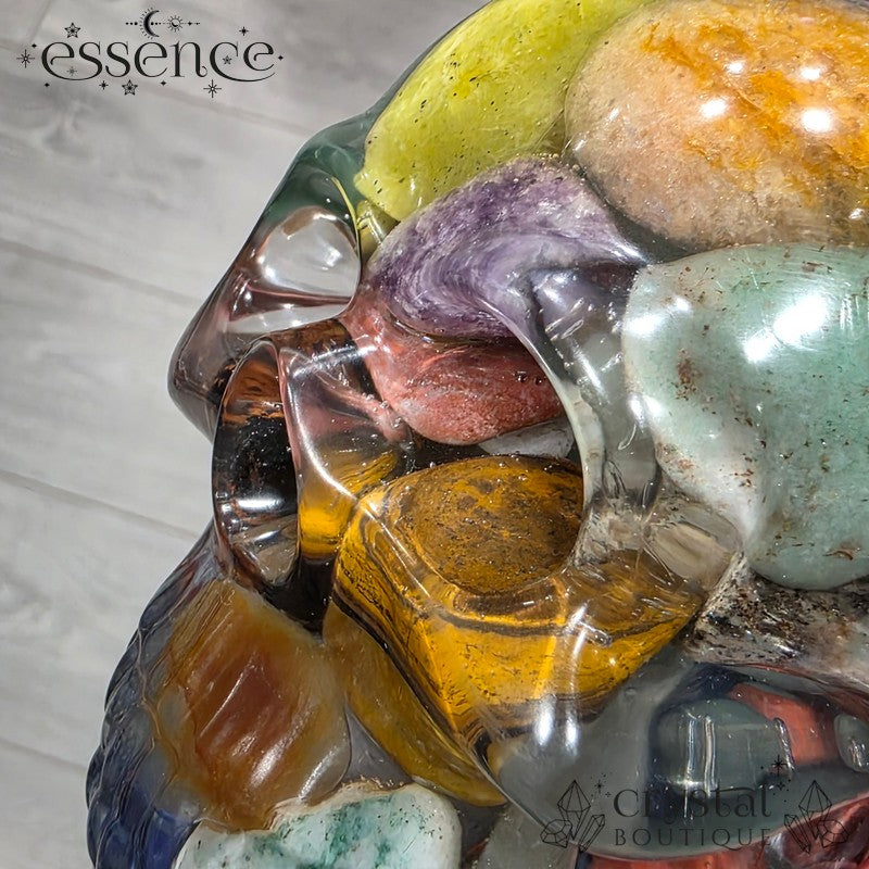 Large Resin Skull – Tumbled Stone